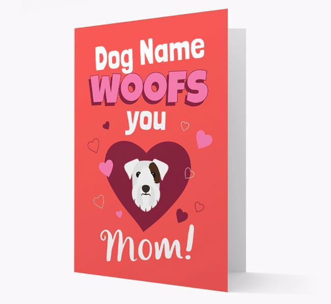 'I Woof You Mom' - Personalized {breedFullName} Card 